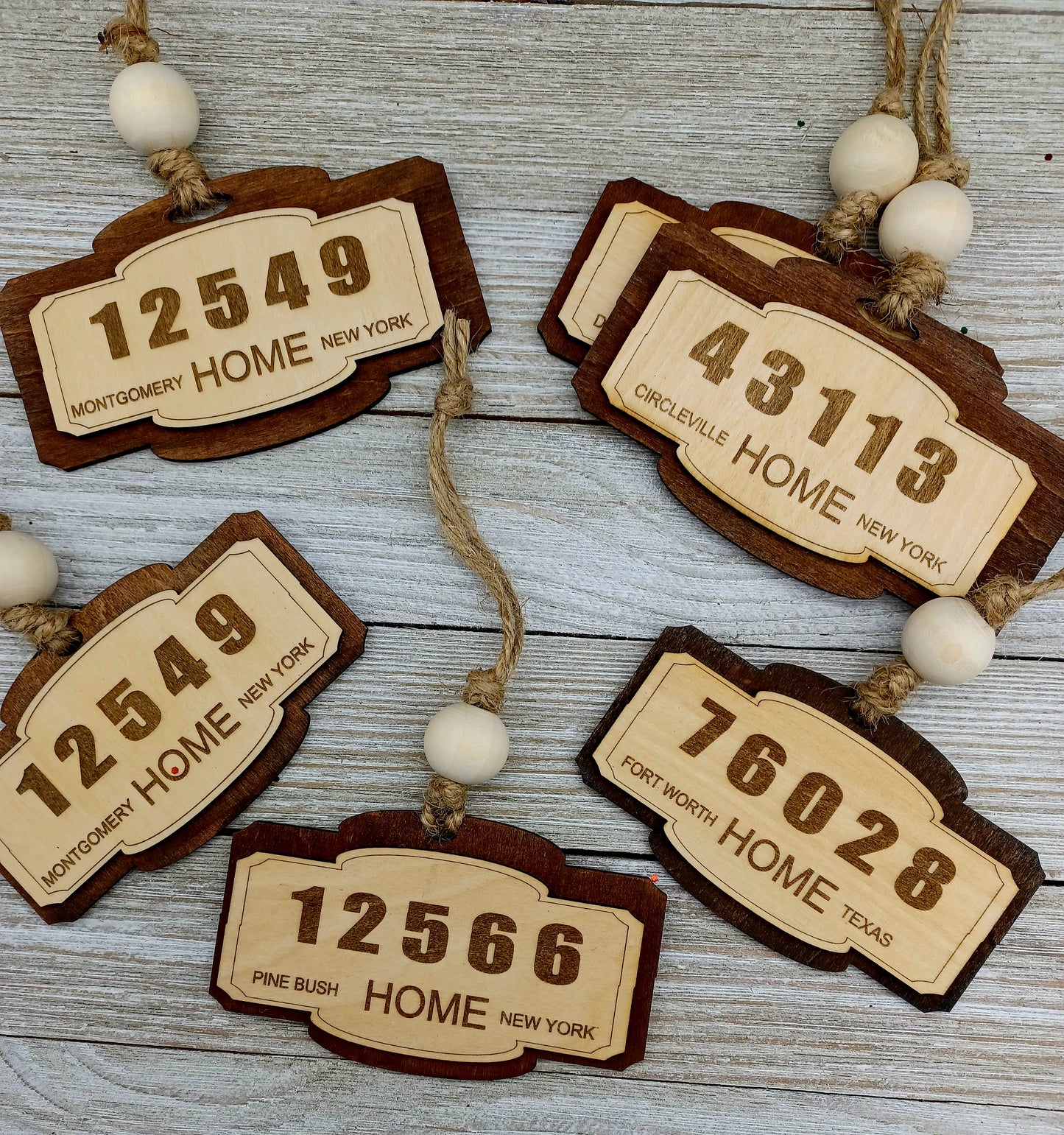 Zip Code Ornament **FREE SHIPPING**