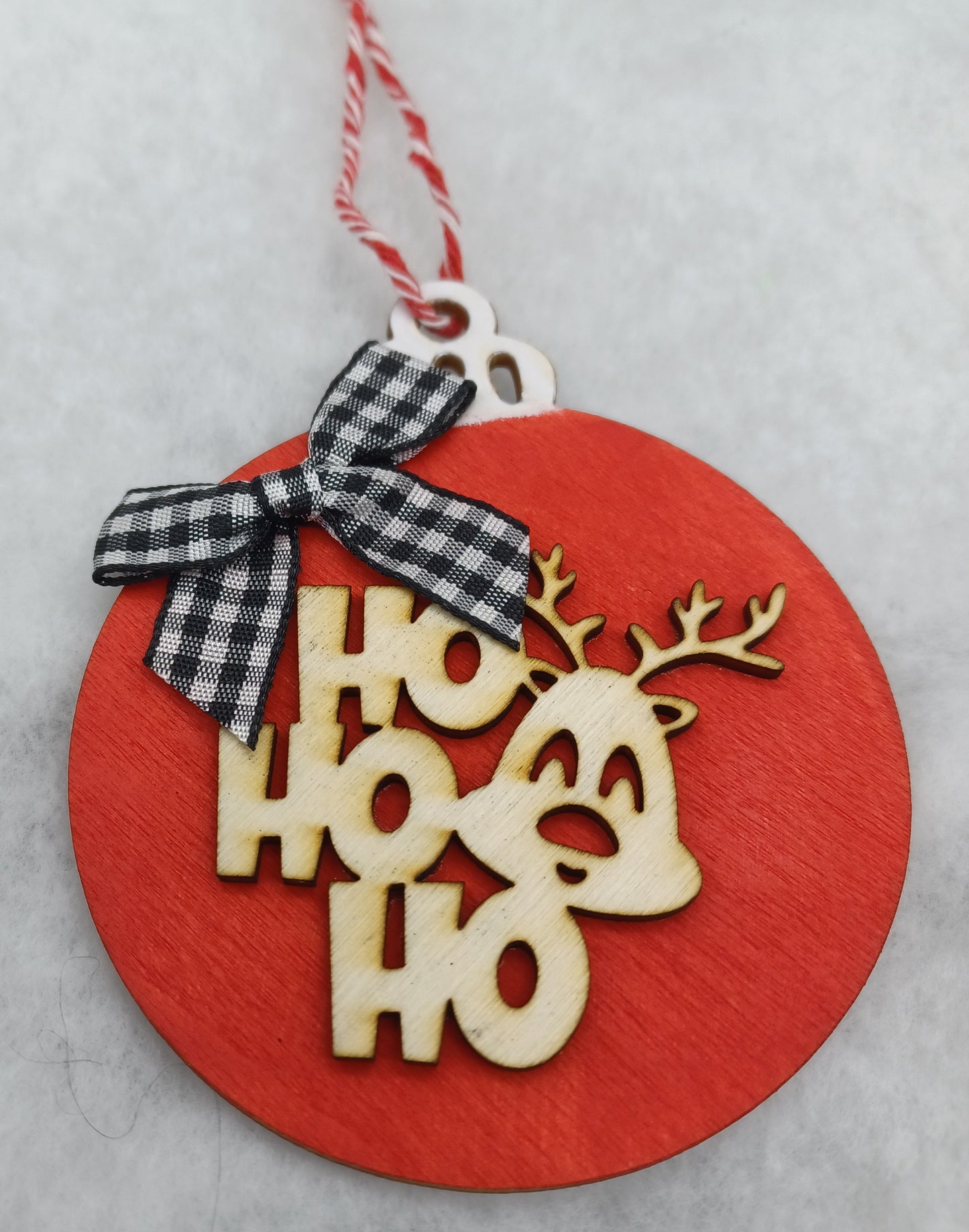 HOHOHO Wood Ornament