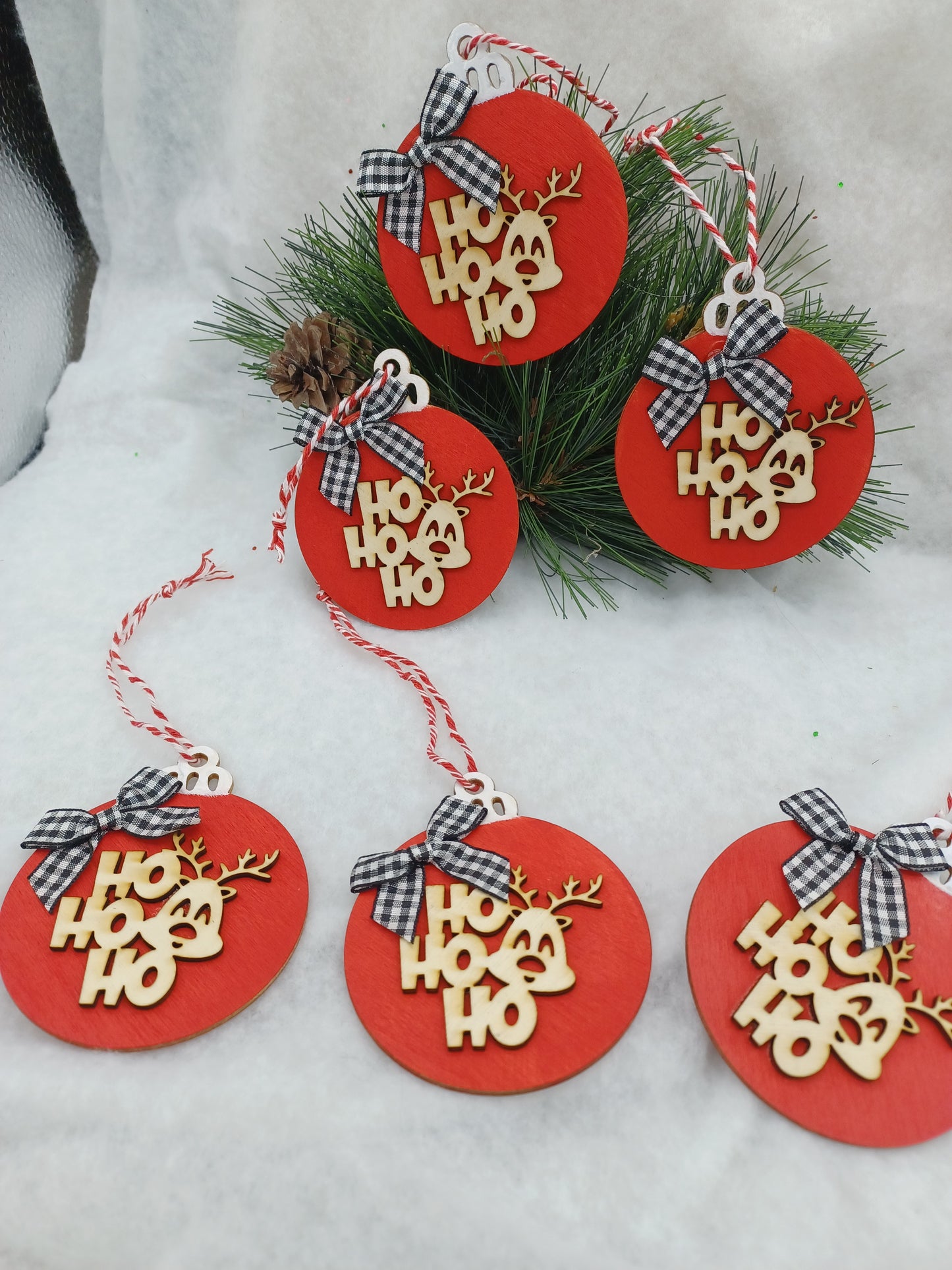 HOHOHO Wood Ornament