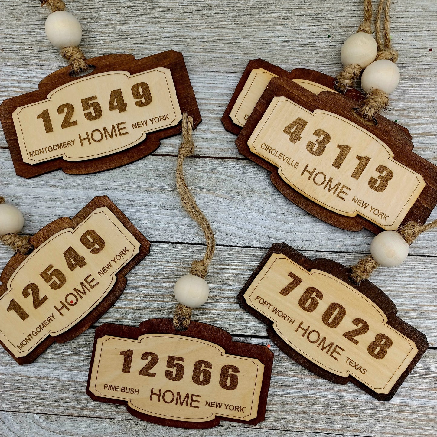 Zip Code Ornament **FREE SHIPPING**