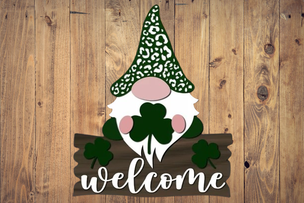 D.I.Y. 3D Shamrock Gnome Welcome Sign Kit