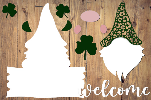 D.I.Y. 3D Shamrock Gnome Welcome Sign Kit