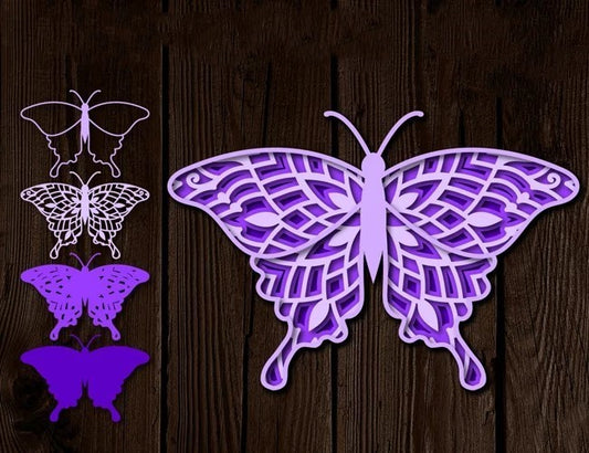 D.I.Y 3D Four Layer Wooden Butterfly